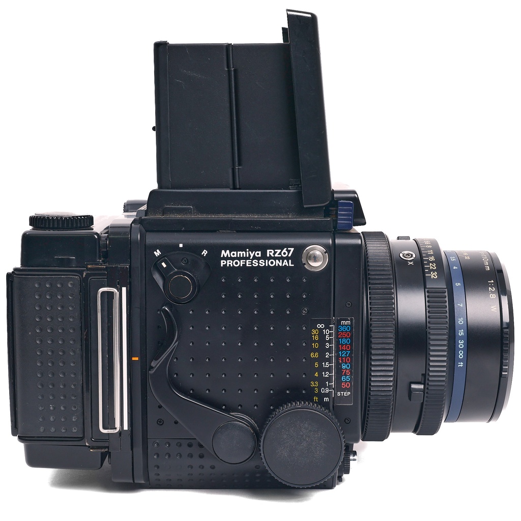 Mamiya RZ67 + 110mm f/2.8 + 180mm + 250mm f/4.5, w/- 2 Film +